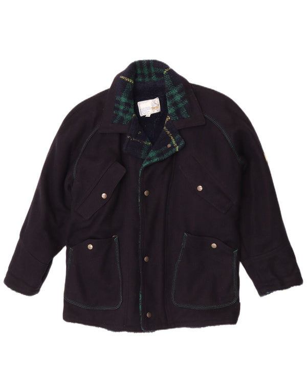 POP 84 Womens 3/4 Sleeve Oversized Utility Jacket EU 36 Small Navy Blue