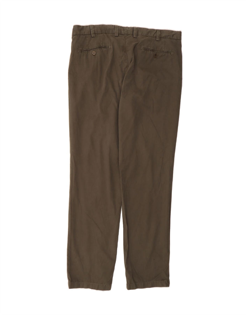 MASSIMO DUTTI Mens Straight Suit Trousers EU 48 XL W38 L38 Khaki Vintage Massimo Dutti and Second-Hand Massimo Dutti from Messina Hembry 