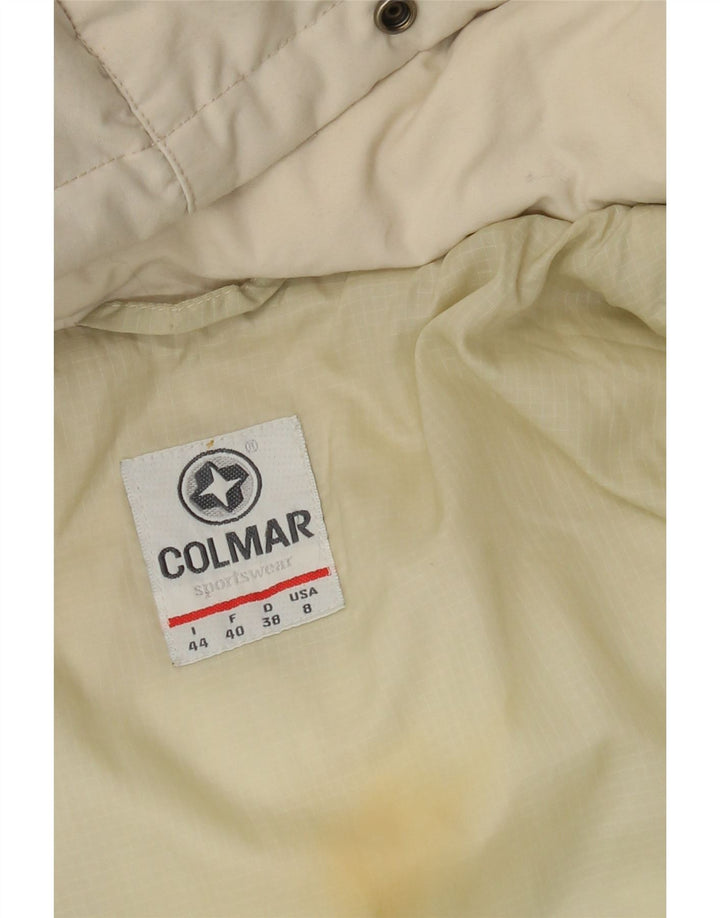 COLMAR Womens Hooded Padded Jacket IT 44 Medium Off White