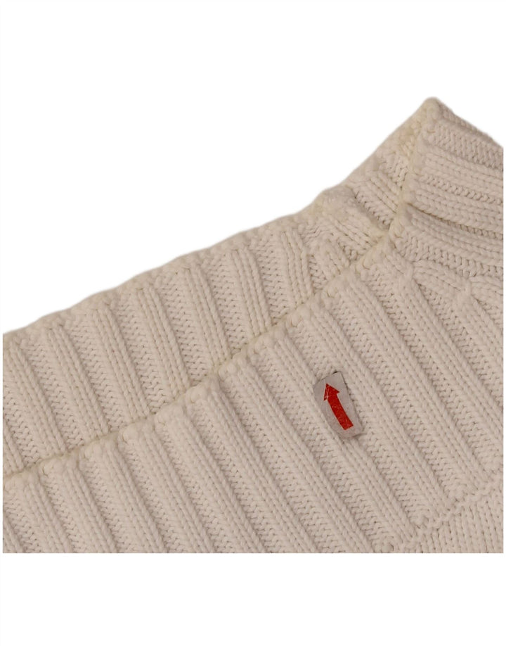 Женский укороченный джемпер с высоким воротником SISLEY, маленький белый хлопковый свитер, Великобритания, 10 шт.