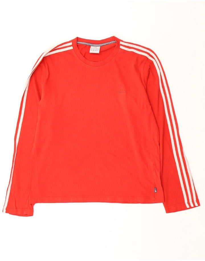 ADIDAS Мужской топ с длинным рукавом, большой красный хлопок