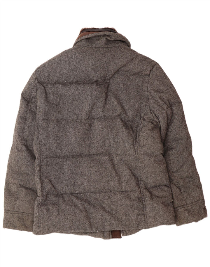 Мужская стеганая куртка Michael Kors UK 40, большой серый полиэстер