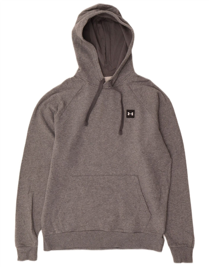 Мужской джемпер с капюшоном Under Armour Cold Gear, хлопок среднего серого цвета