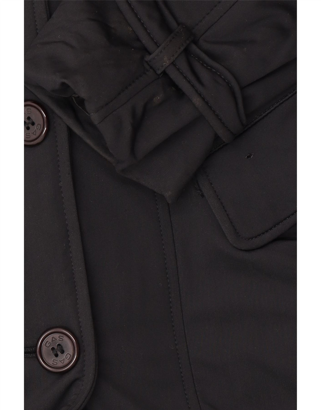 Женский двубортный тренч GAS UK 10, маленький, черный, полиамид