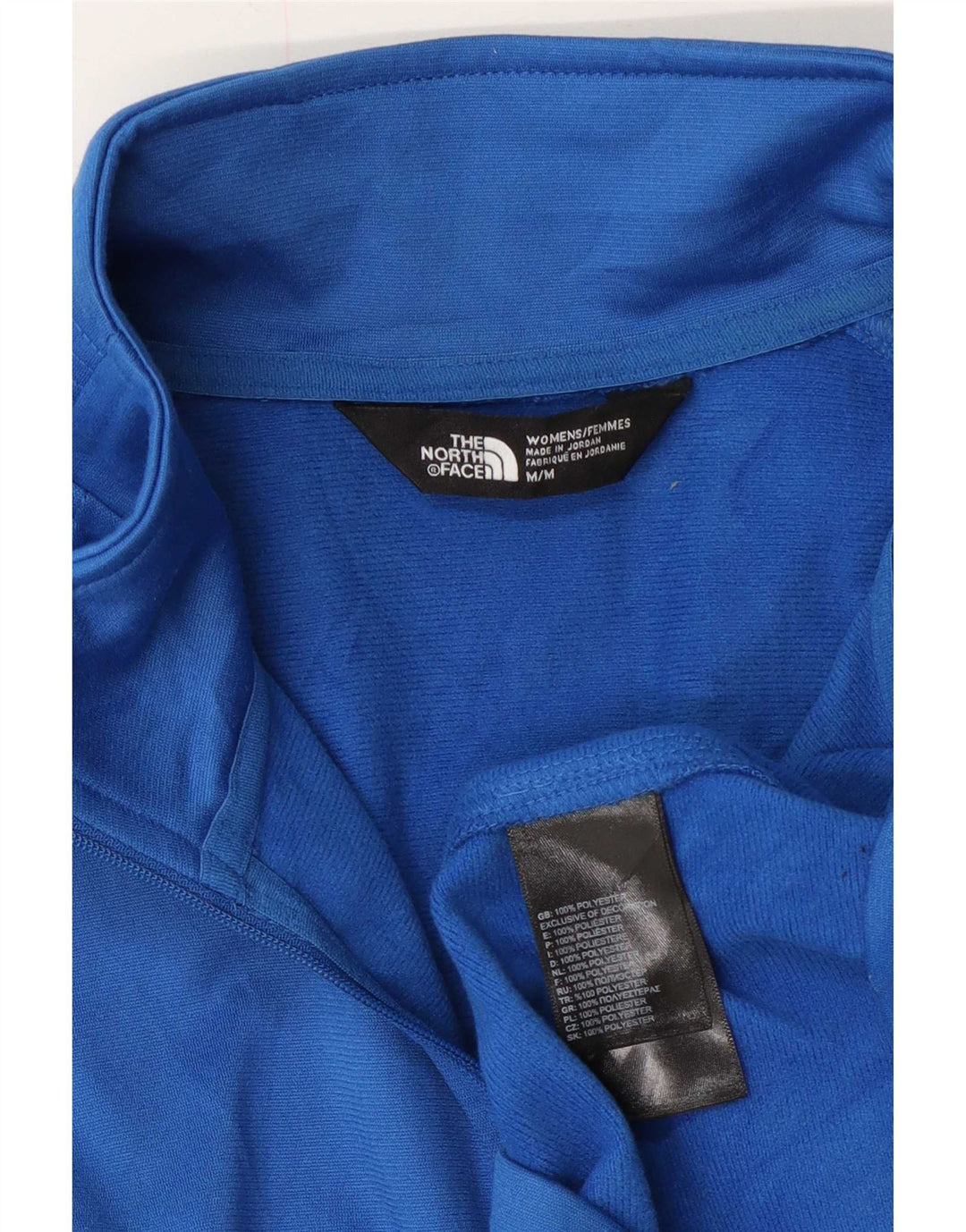 Женский пуловер с воротником на молнии The North Face, топ UK 14, средний синий цвет