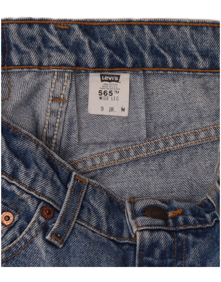 Женские широкие джинсы Levi's 565 с высокой посадкой, США 9, средние W28 L31, синие классические