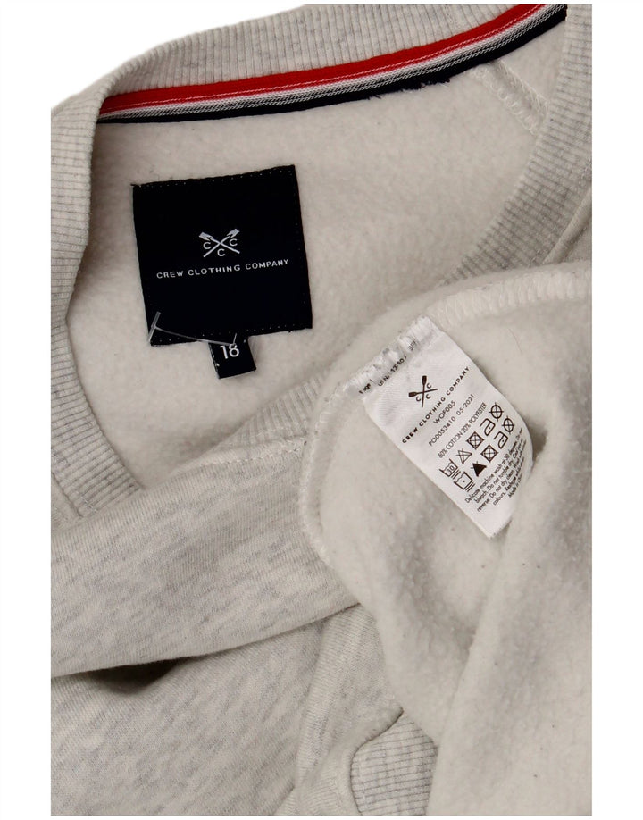 Crew Clothing Женский свитер-свитшот оверсайз, Великобритания, 18 XL, серый в крапинку