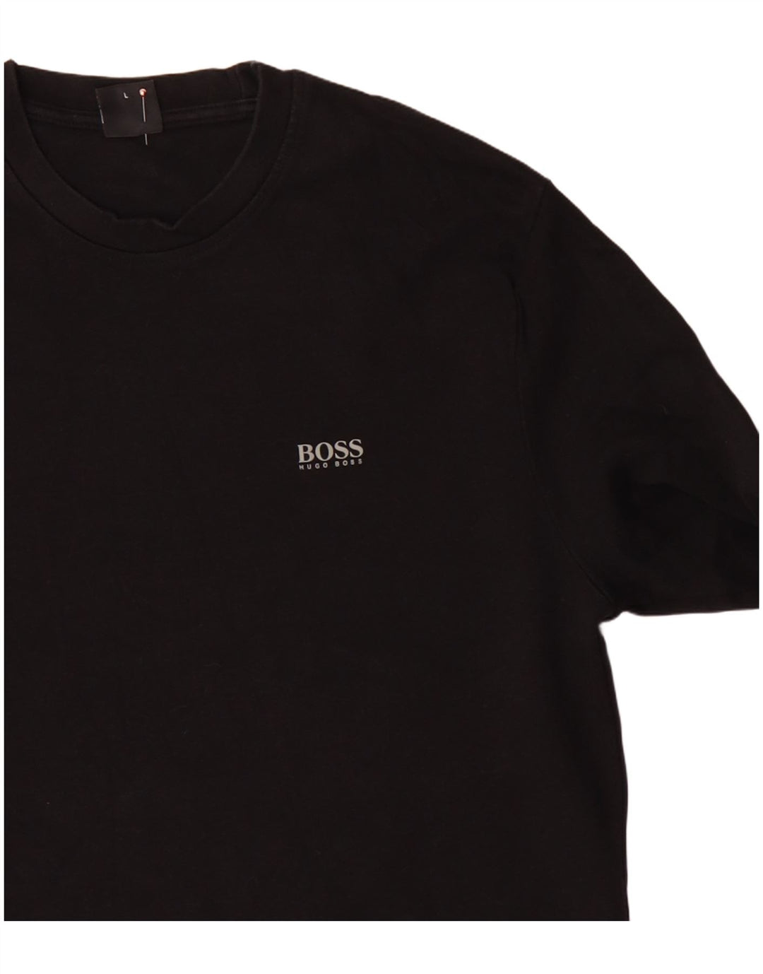 Женский топ с длинным рукавом HUGO BOSS UK 14, большой черный хлопок