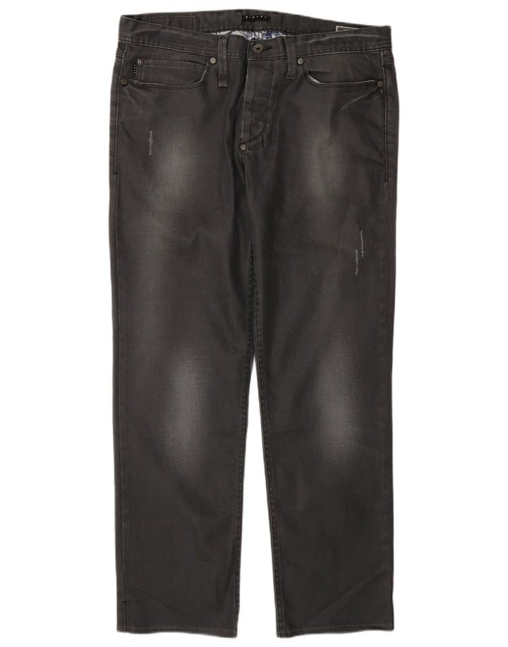 SISLEY Mens Slim Jeans W35 L31  Grey Cotton