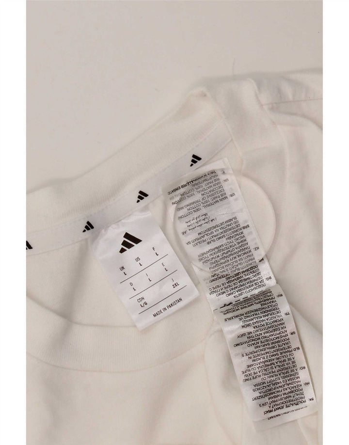 Мужская футболка Adidas Top большого размера из белого хлопка