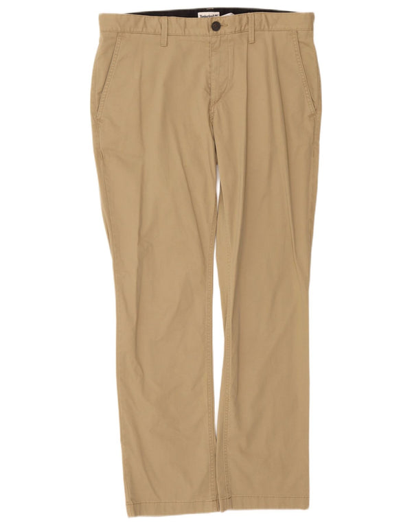 Мужские прямые брюки-чиносы Timberland W34 L32, бежевый хлопок