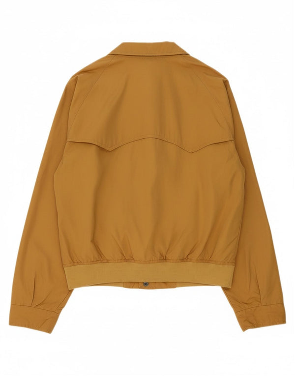 VINTAGE Womens Bomber Jacket IT 58 5XL Beige Polyester