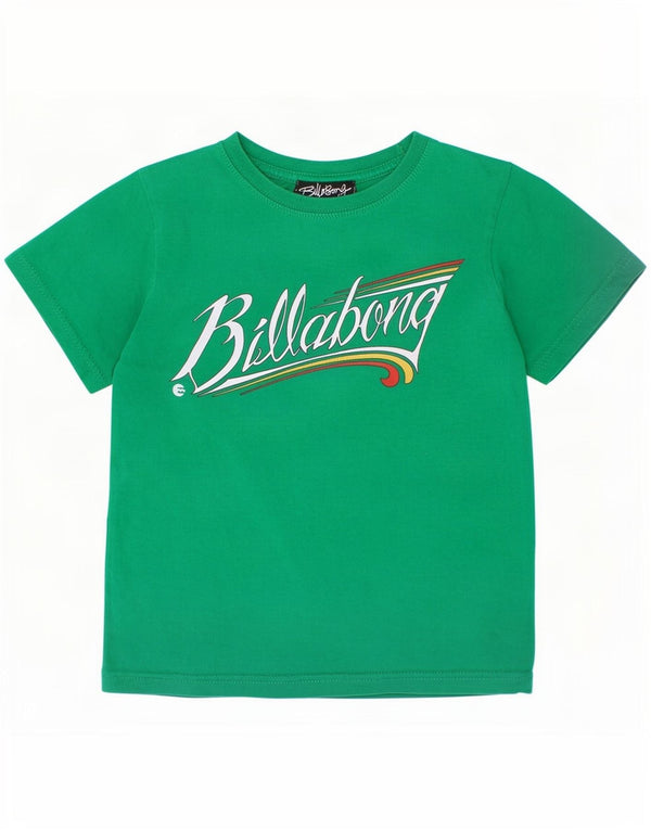 Футболка Billabong с рисунком для мальчиков, топ 5–6 лет, зеленый хлопок