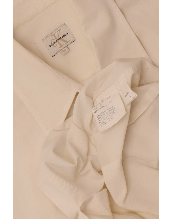 Мужская рубашка с коротким рукавом Calvin Klein Jeans, средний белый хлопок, хлопок