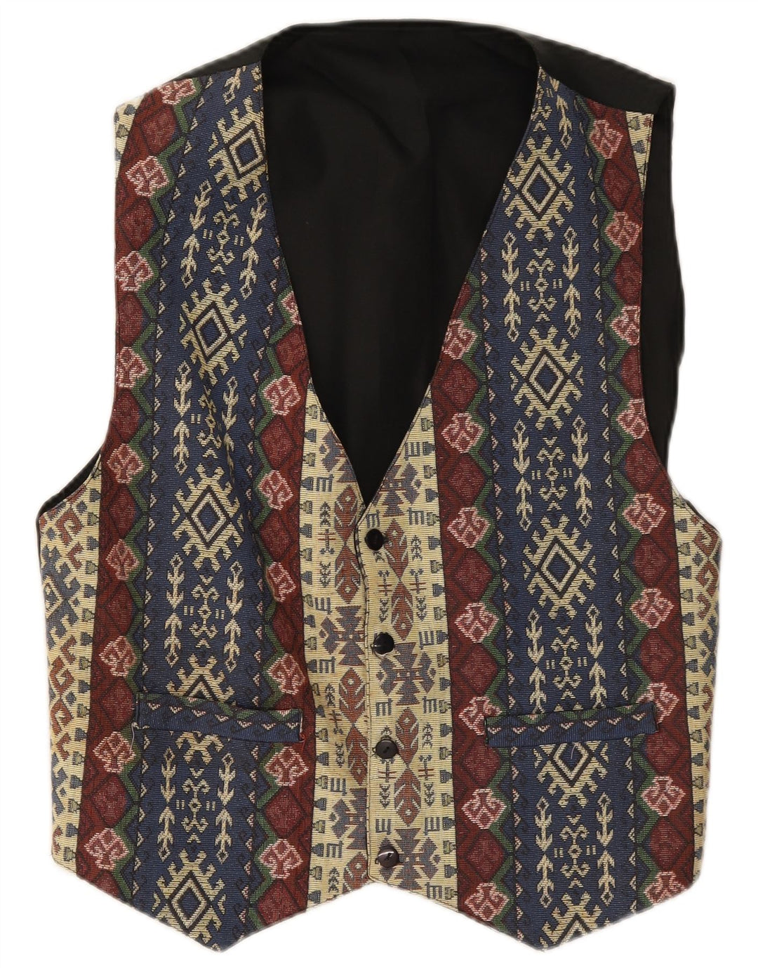 Винтажный мужской жилет XS разноцветный Fair Isle
