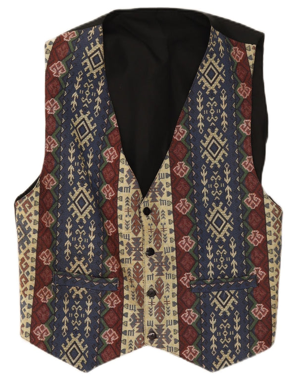 Винтажный мужской жилет XS разноцветный Fair Isle