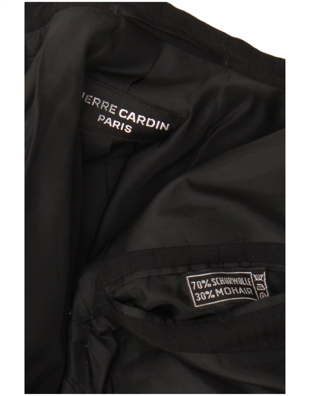 Мужской пиджак Pierre Cardin на 3 пуговицах, Великобритания 38, средний черный, шерстяной