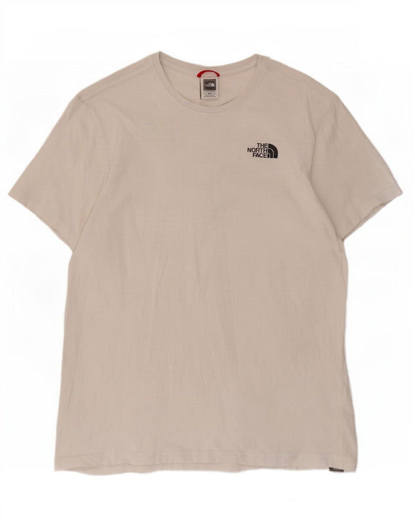 Мужская футболка с рисунком The North Face, хлопковый топ среднего размера, белый