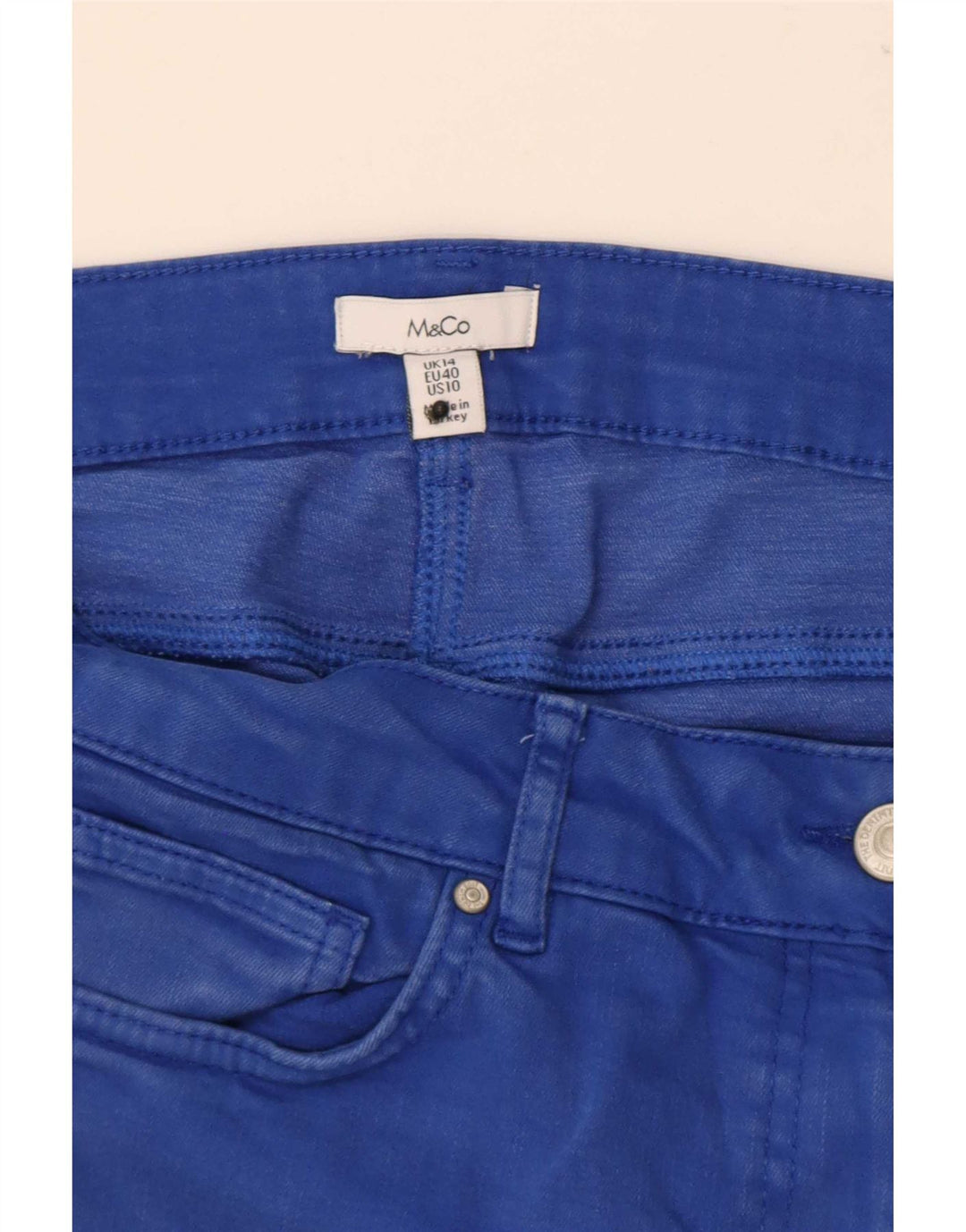 Женские укороченные джинсы M&Co UK 14, большие W34 L24, синие