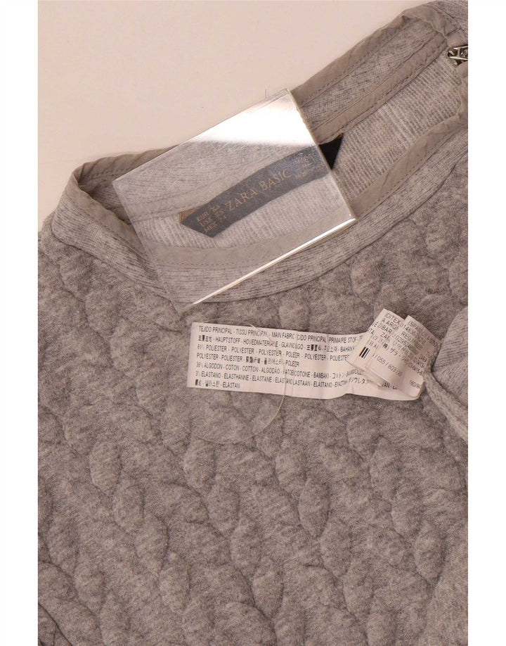 Женский джемпер оверсайз Zara UK 6 XS, серый полиэстер