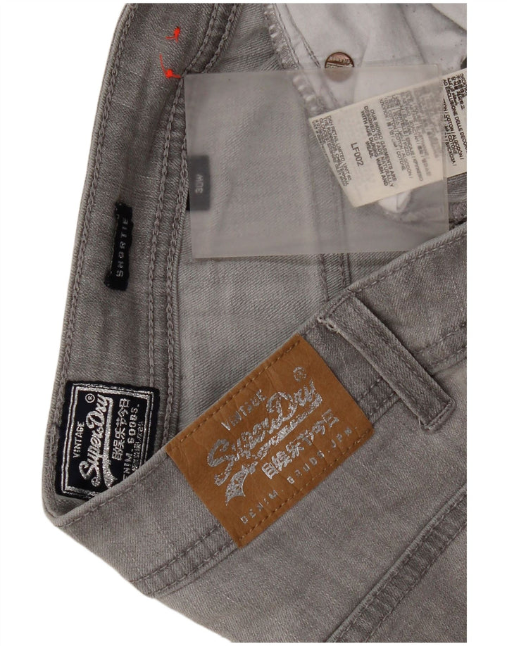 Женские джинсовые шорты Superdry W30, хлопок среднего серого цвета