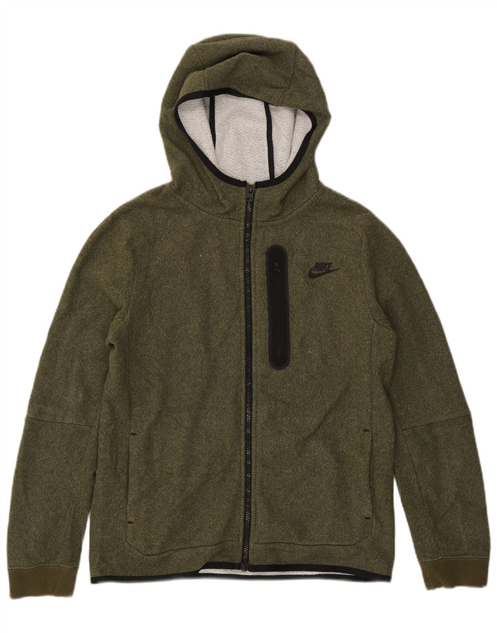 Свитер с капюшоном на молнии для мальчиков Nike, 13–14 лет, XL, хаки, полиэстер