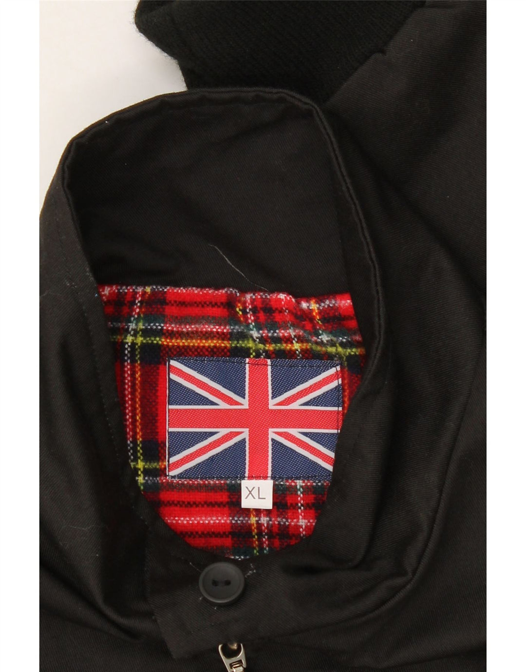 VINTAGE Mens Bomber Jacket UK 42 XL Black Polyester