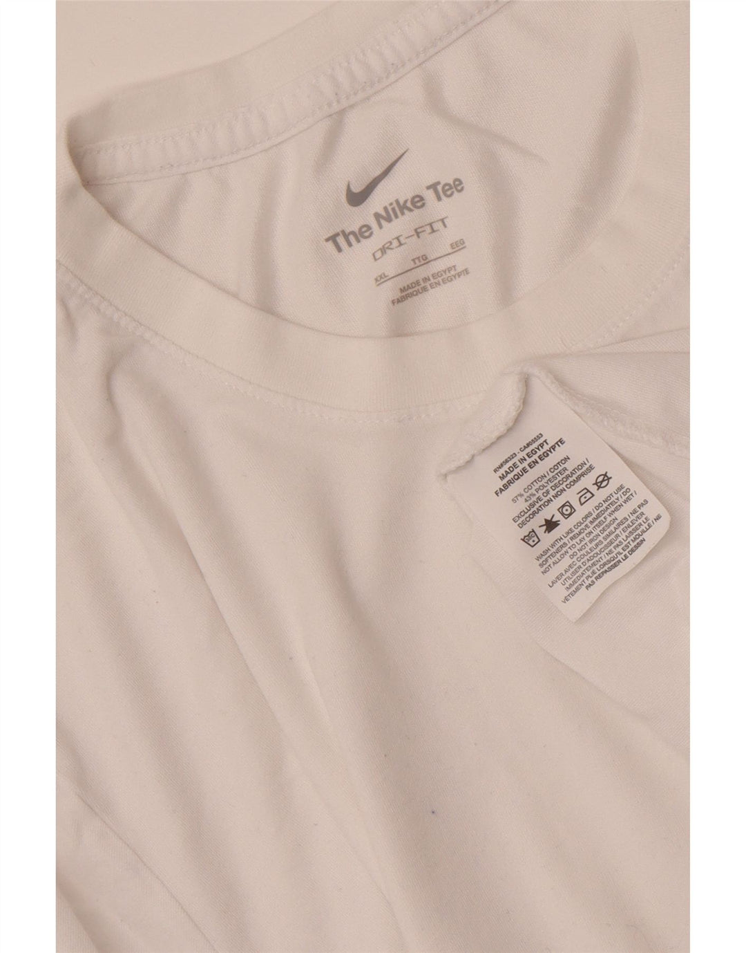 Мужская футболка NIKE Dri Fit 2XL, белый хлопок
