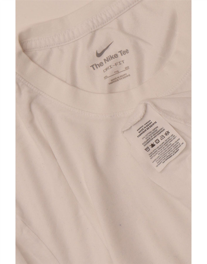 Мужская футболка NIKE Dri Fit 2XL, белый хлопок