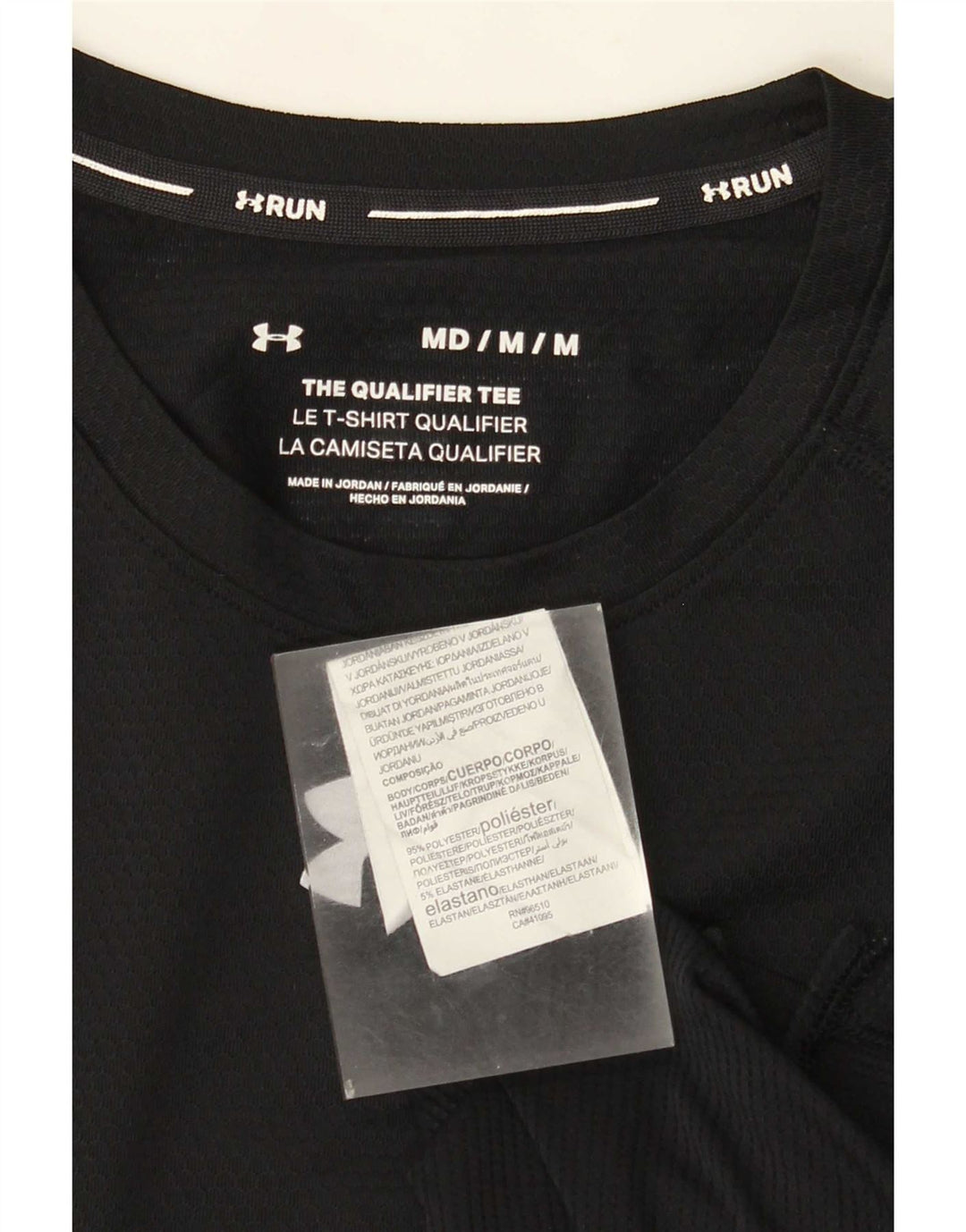 Мужская футболка Under Armour, верх среднего размера, черный полиэстер
