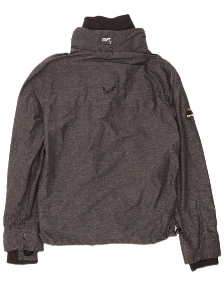 Женская дождевик Superdry UK 14, средний серый нейлон
