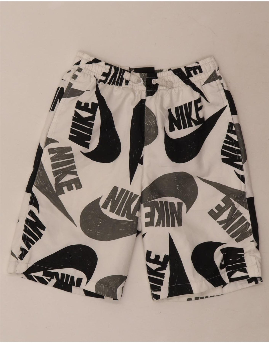 Спортивные шорты Nike для мальчиков с графикой, 12–13 лет, большие размеры, белый полиэстер