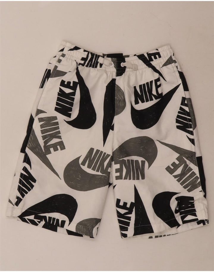 Спортивные шорты Nike для мальчиков с графикой, 12–13 лет, большие размеры, белый полиэстер