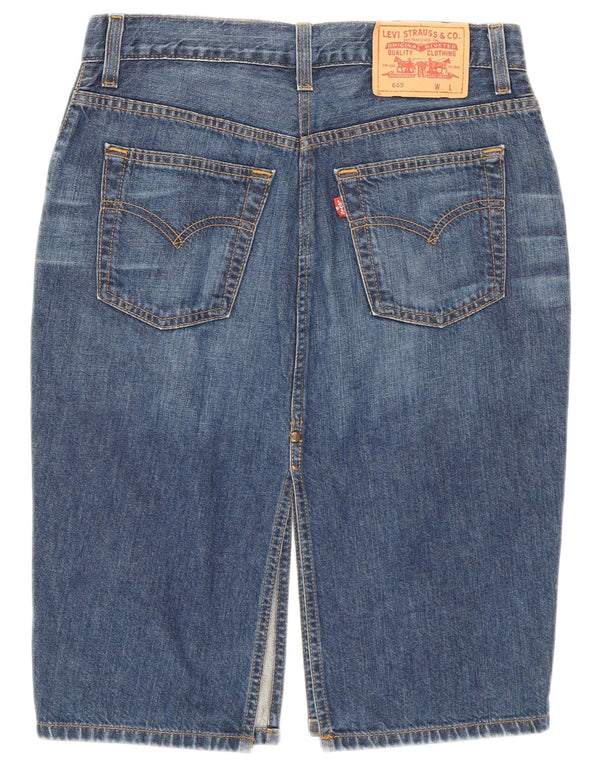 Женская джинсовая юбка Levi's 669 W28, средний темно-синий, хлопок