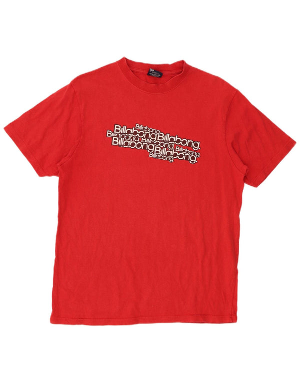 BILLABONG Мужская футболка с рисунком из хлопка среднего красного цвета