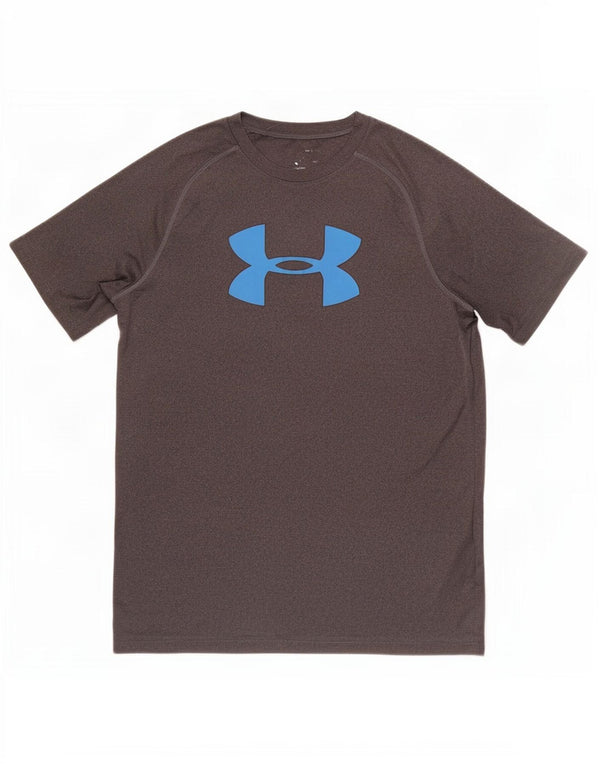 Футболка с рисунком Under Armour для мальчиков Heat Gear, топ 13–14 лет, размер XL, серая