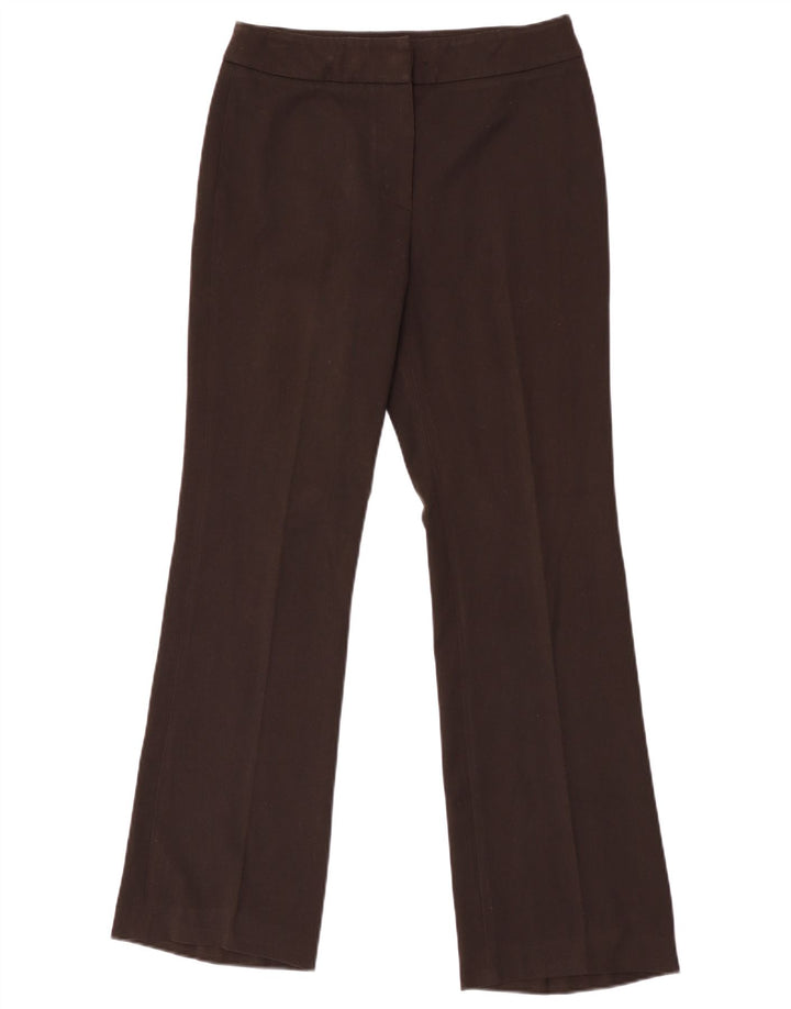 Max Mara Женский костюм выходного дня Bootcut Брюки Великобритания 8 Маленькие W27 L30 Коричневые