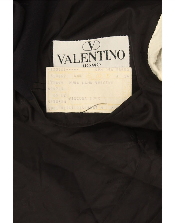 Мужской пиджак Valentino на 3 пуговицах IT 50, большой темно-синий из натуральной шерсти