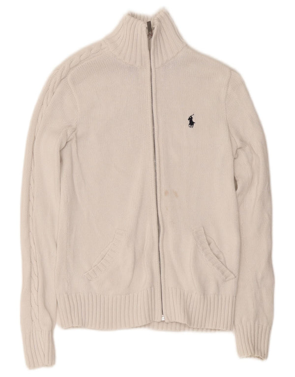 Женский кардиган-свитер Ralph Lauren UK 10, маленький белый хлопок