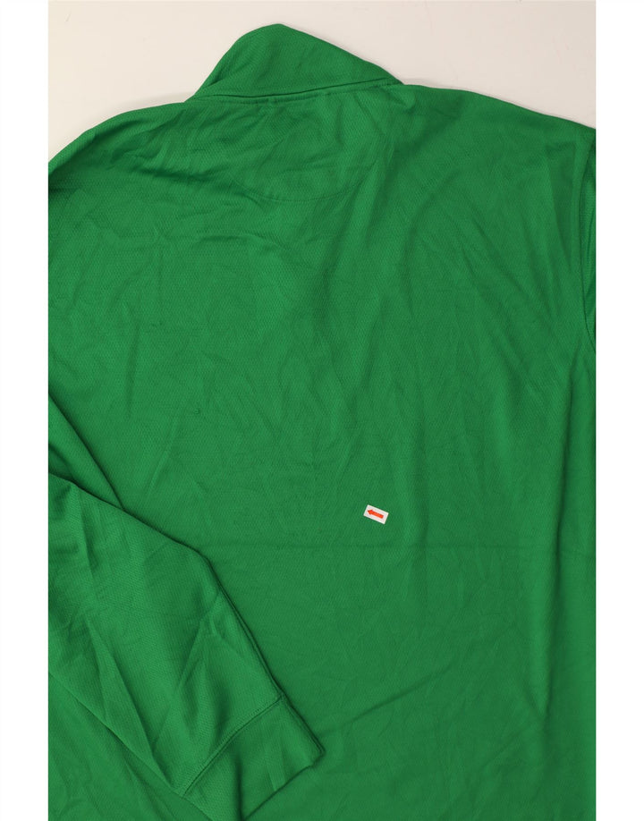CHAPS Mens Zip Neck Pullover Tracksuit Top XL Green Polyester Vintage Chaps and Second-Hand Chaps from Messina Hembry 