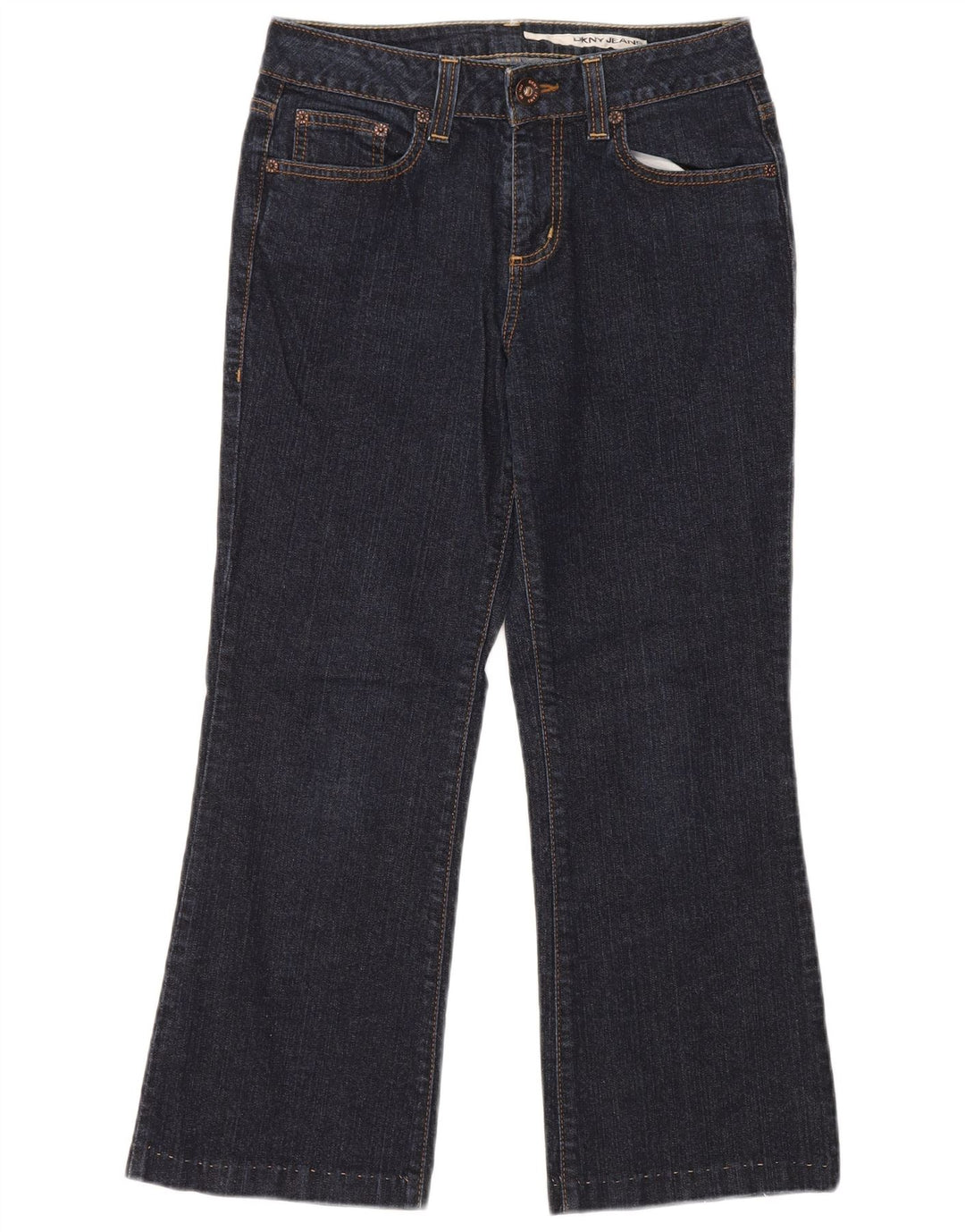 Женские укороченные джинсы DKNY US 6, средние W28 L25, темно-синие, хлопок