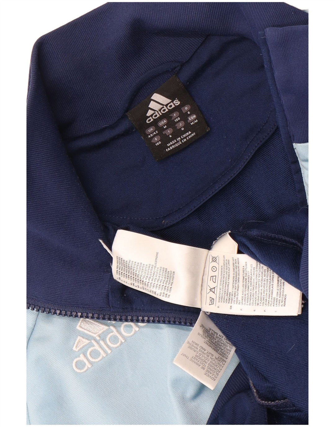 Мужская спортивная куртка Adidas UK 40/42, средний темно-синий, цветной блок