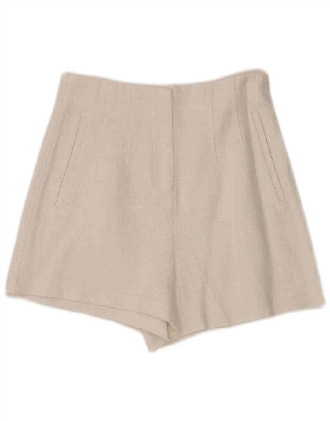 Женские шорты с высокой талией Zara, маленькие W26, белые