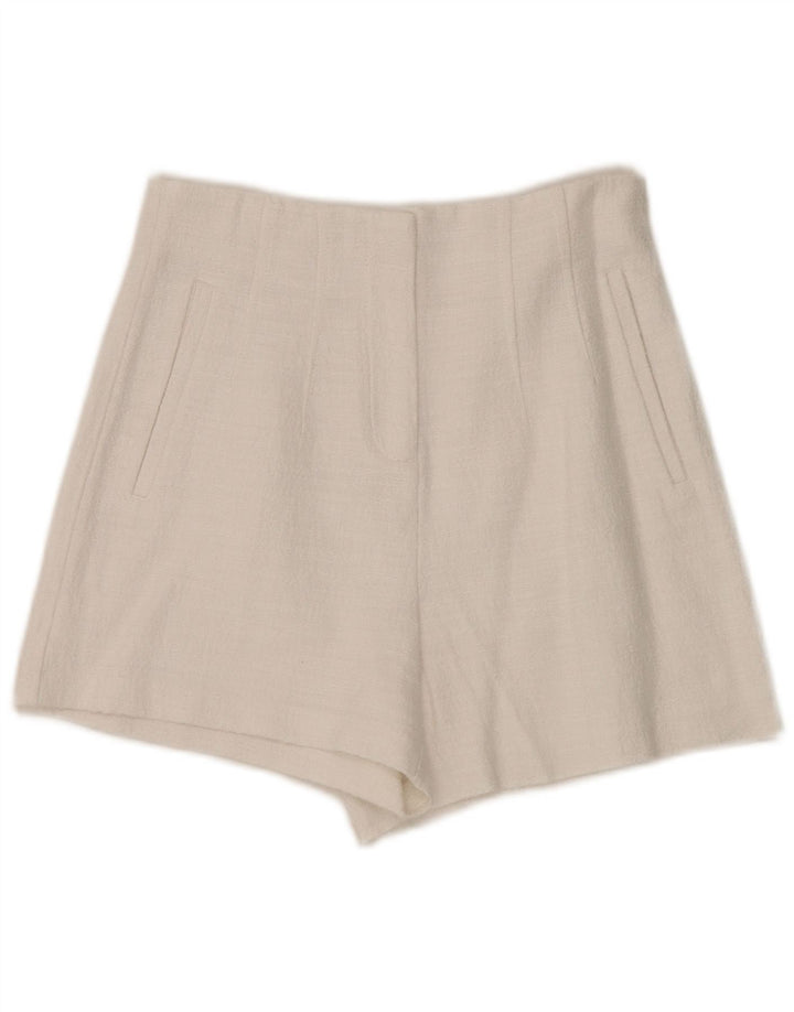 Женские шорты с высокой талией Zara, маленькие W26, белые