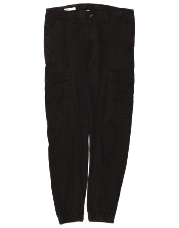 Мужские брюки-карго Jack & Jones Paul Tapered Joggers W32 L29, черный хлопок