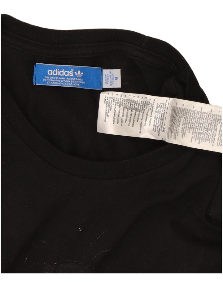 Мужская футболка ADIDAS с графическим рисунком, средний черный хлопок