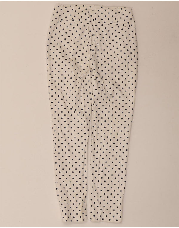 Женские брюки чинос скинни Zara XS W24 L26, белый горошек