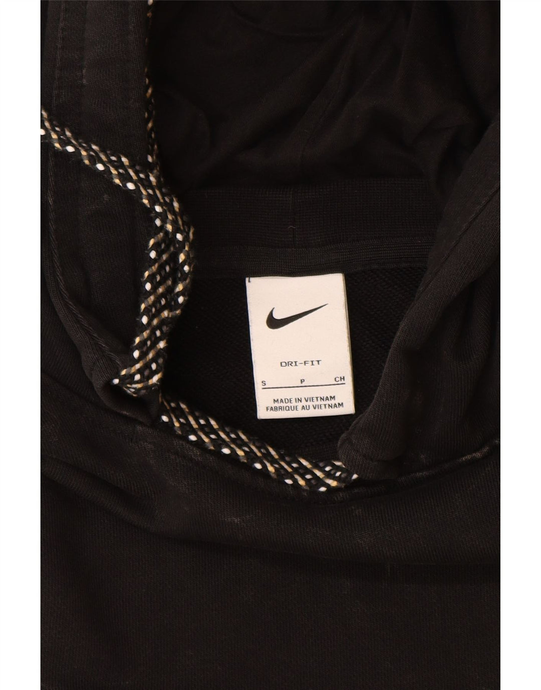 Мужской джемпер с капюшоном NIKE Dri Fit, маленький черный, хлопковый