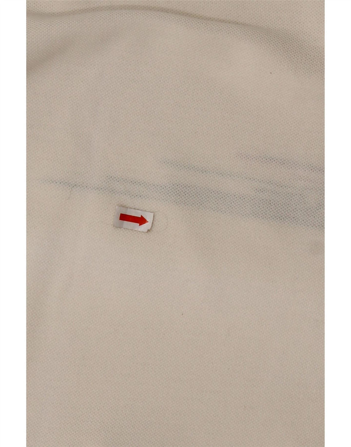 Мужская рубашка-поло LACOSTE, размер 3, маленькая, белый хлопок