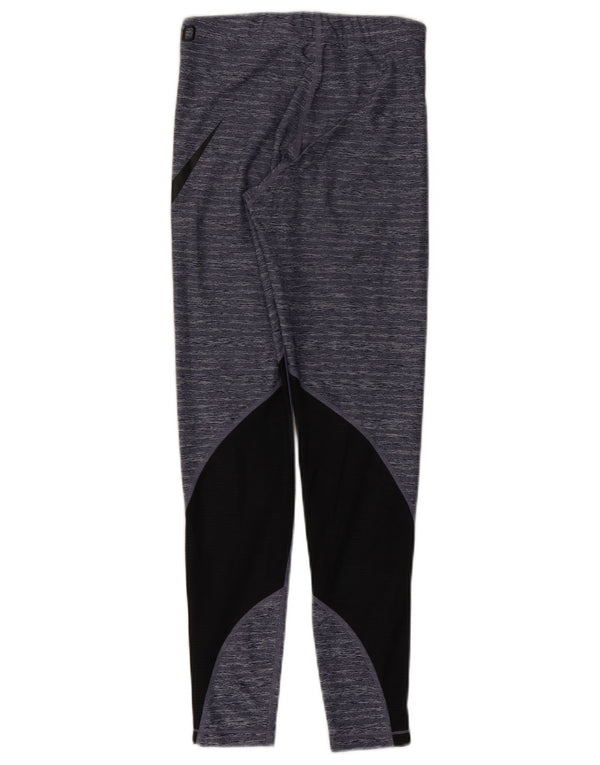 Женские леггинсы с рисунком Nike Dri Fit UK 8, маленькие, темно-синие, с цветными блоками